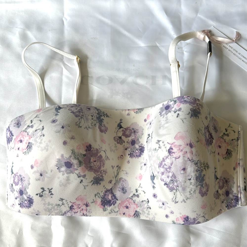 Victorias Secret Love Cloud Bandeau Bra Multi floral size s NWT